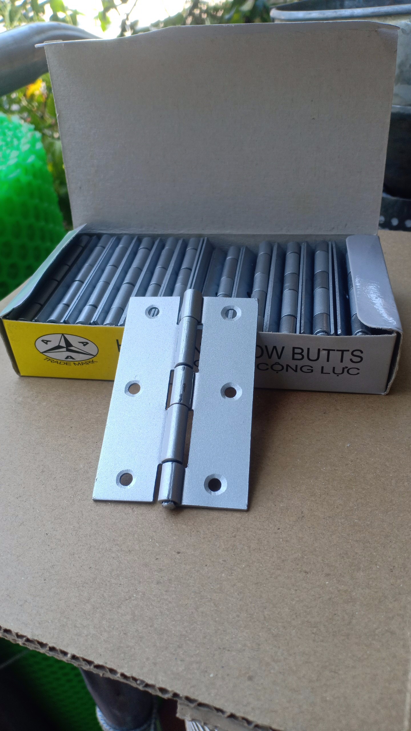 1 hộp 24 chiếc Bản lề lá sắt mạ kẽm 50mm