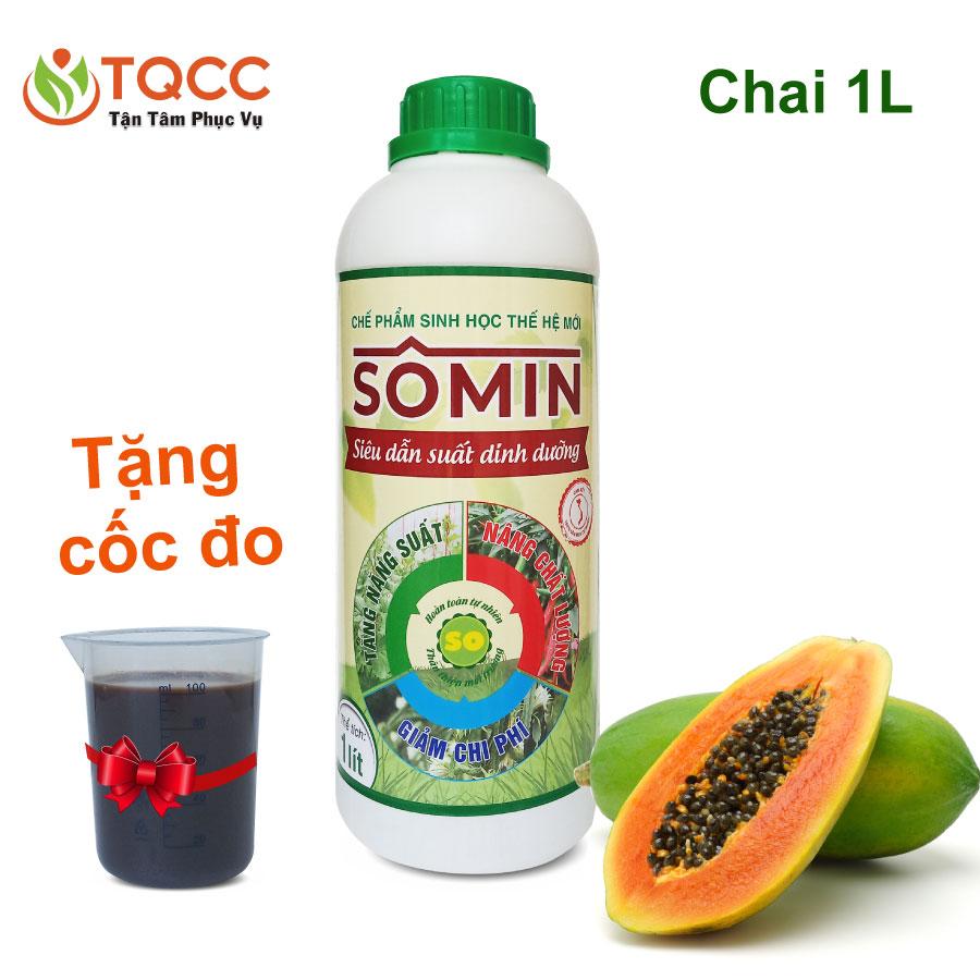 [HCM]Chế phẩm sinh học thế hệ mới Sômin đu đủ 1l+ Tặng cốc đo