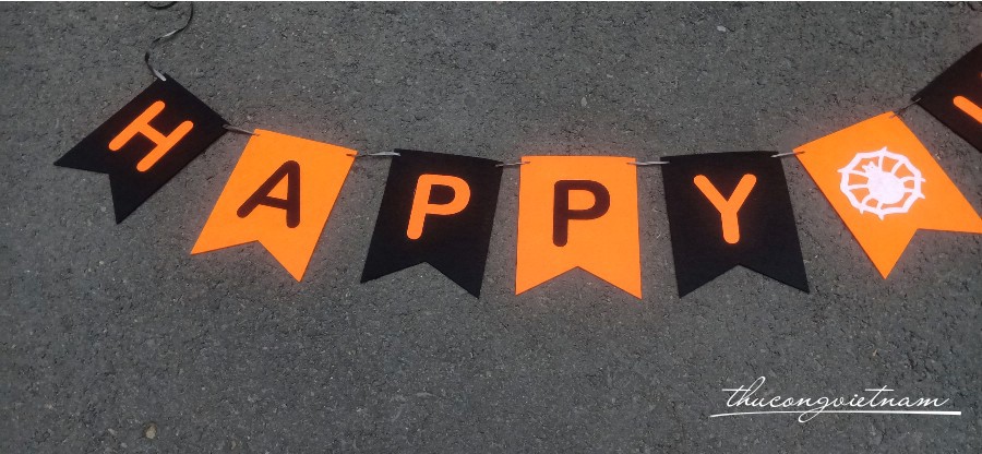 Dây đuôi cá Halloween vải nỉ - Happy Halloween