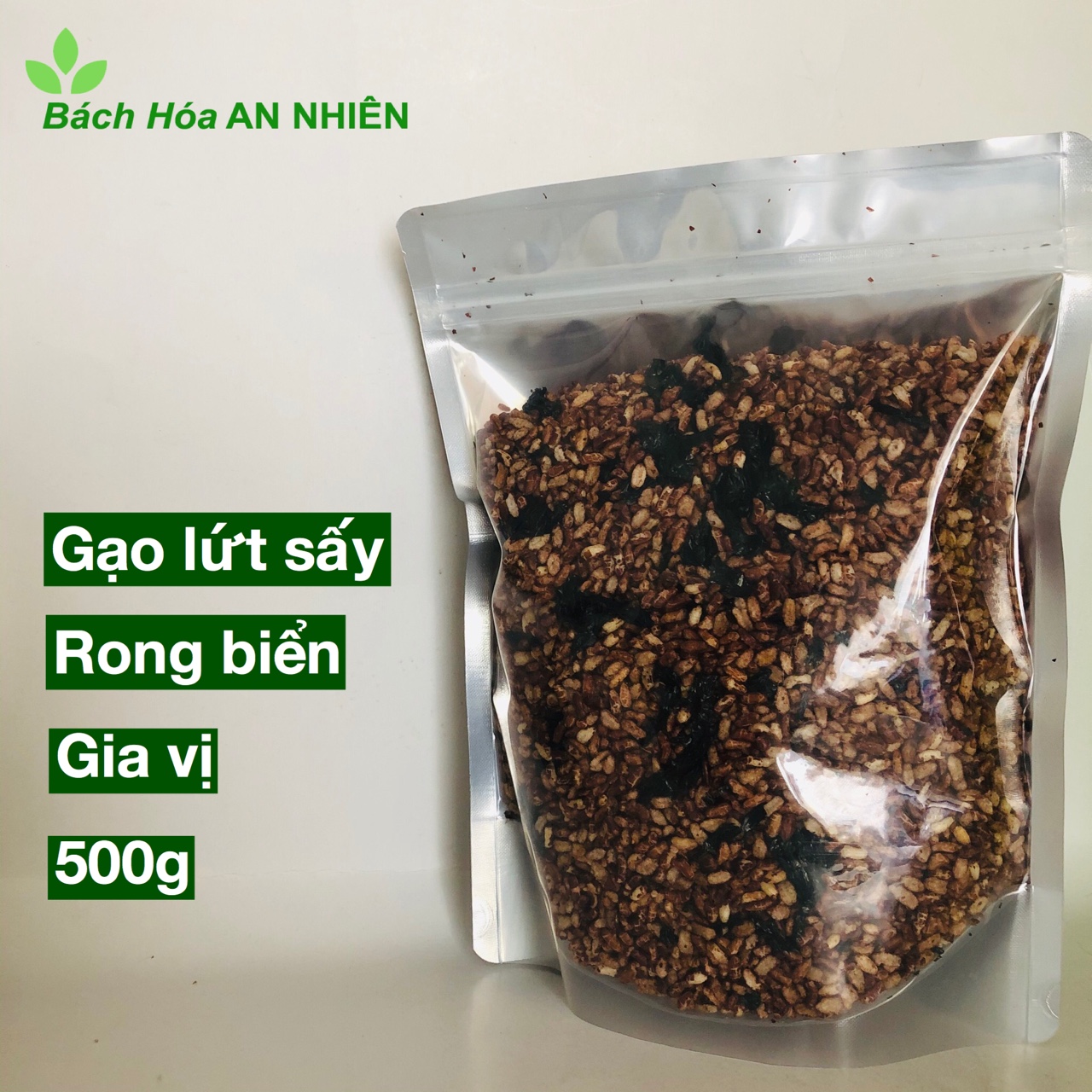 Gạo lứt sấy giòn rong biển có gia vị 500g