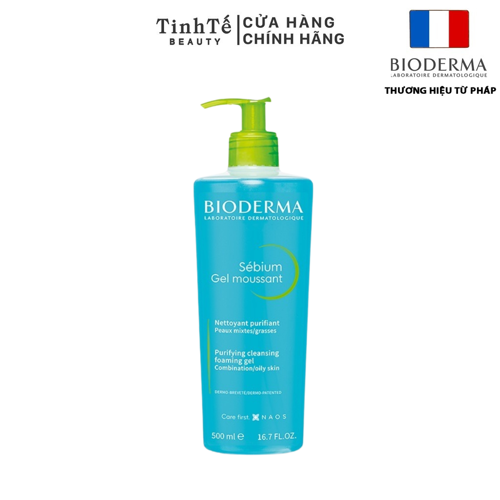 Gel rửa mặt tạo bọt Bioderma Sebium Gel Moussant 500ml