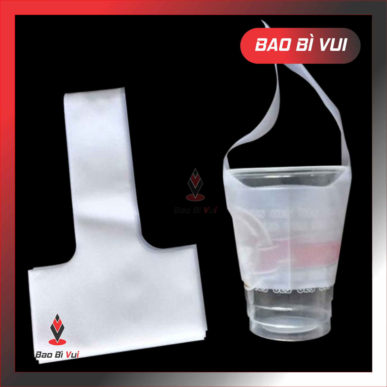 [500G] Túi Chữ T Đựng Ly Nắp Cầu - 0904450899