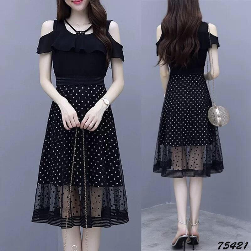 đầm xòe chấm bi cực sang chảnh