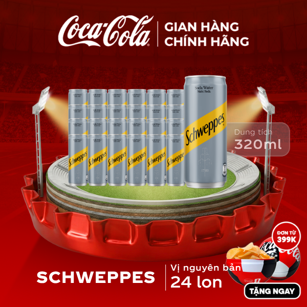 [SIÊU SALE ] Lốc 24 Lon Nước giải khát Schweppes Nước Soda 320ml/Lon Sale 25.06 Coca-Cola Chính Hãng_LD