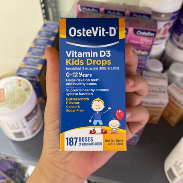 Vitamin D3 Ostevit D Drops Cho Bé 0 – 12 Tuổi ( Mẫu Mới)