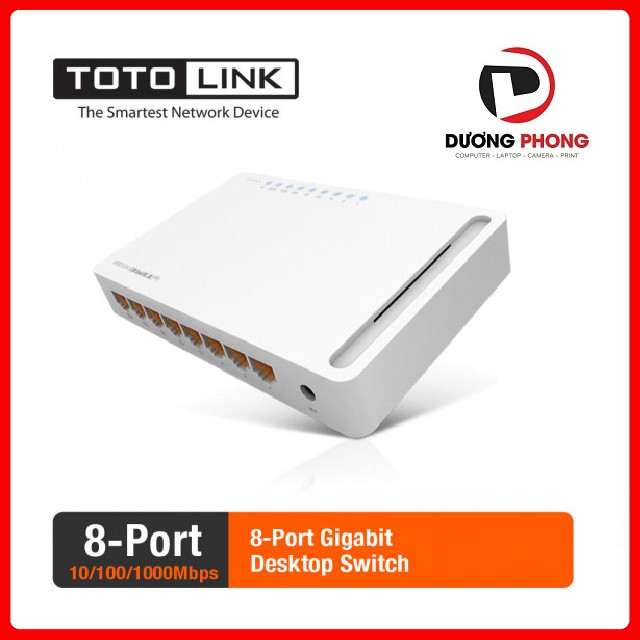 Bộ chia mạng switch totolink s808 8 port - bh24t - chính hãng