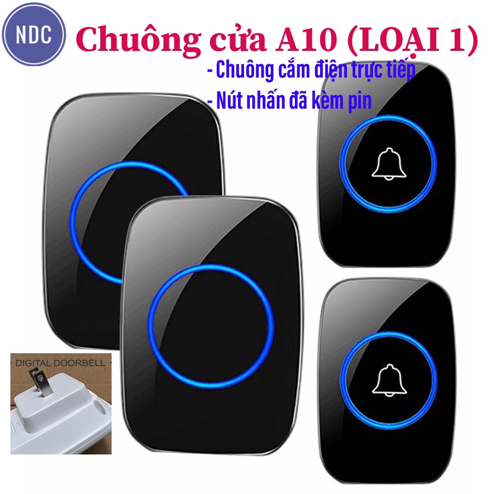 Chuông Cửa Không Dây A10 (LOẠI 1) Chống Nước IP44, Khoảng Cách 300m