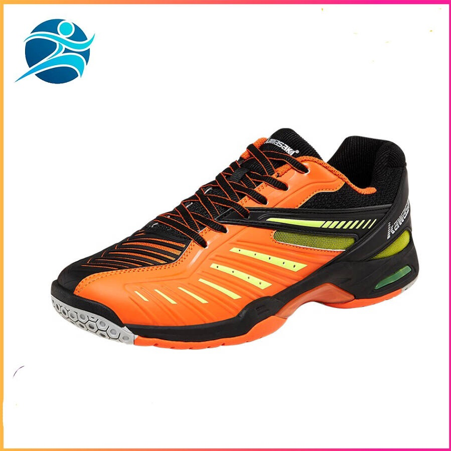 Giày cầu lông Kawasaki K520 màu vàng đen, đế kếp cao su đàn hồi, chống trơn trượt, Bảo hành 24 tháng - Giày cầu lông nam - Giày cầu lông nữ - giày bóng chuyền - giày thể thao.