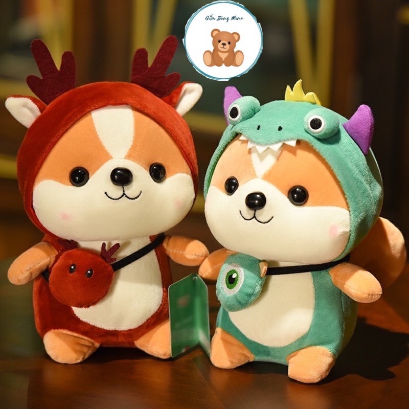 Gấu Bông Chó Shiba Cosplay Đeo Túi Dễ Thương - Gấu Bông Mina