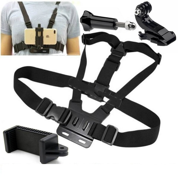 Dây đai đeo ngực điện thoại, camera hành trình, gopro