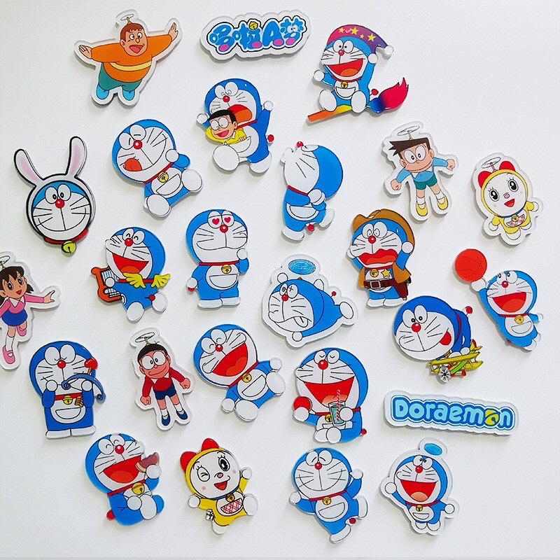 Huy Hiệu Cài Áo, Pin Cài Balo Mẫu Doraemon Đáng Yêu