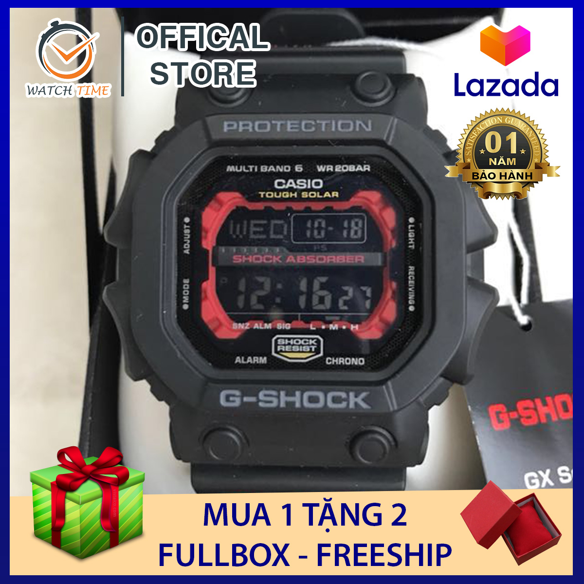 Đồng hồ G-Shock GX-56 Đen Đỏ - Chống nước 200M - Tặng kèm pin dự phòng - Bảo hành 12 tháng