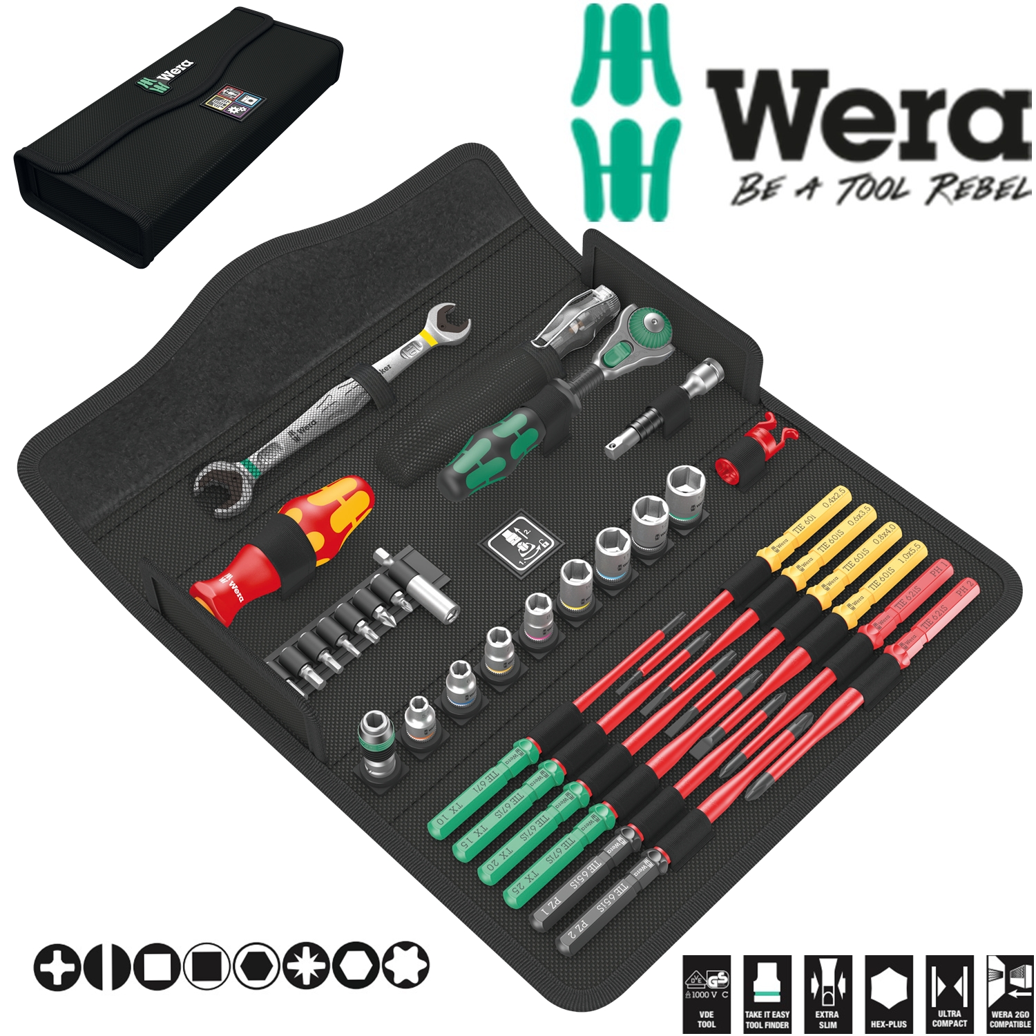 Bộ bảo trì và sửa chữa đa năng Wera 05135926001 Kraftform Kompakt W 1 Maintenance
