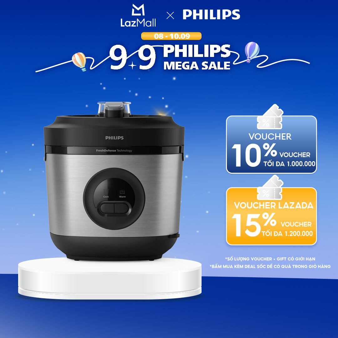 Nồi Cơm Điện Philips Dòng 3000 Series Philips HD3213/31 - Hàng Phân Phối Chính Hãng