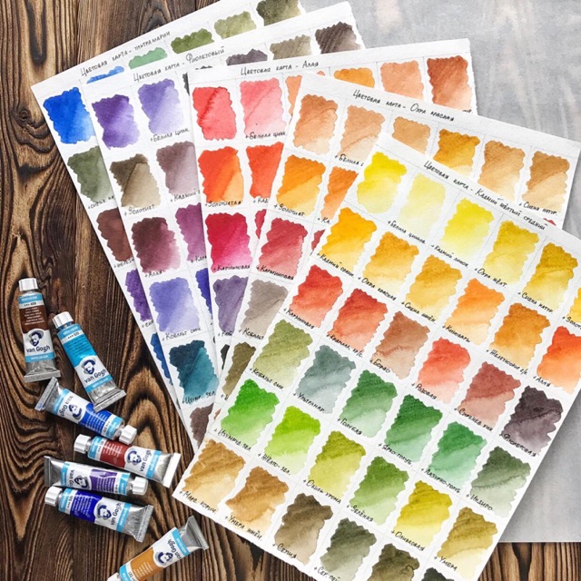 P4 Vangogh Tube 10Ml & Halfpan Lẻ Nhũ Màu Nước Vangogh Tuýp Lẻ 10Ml