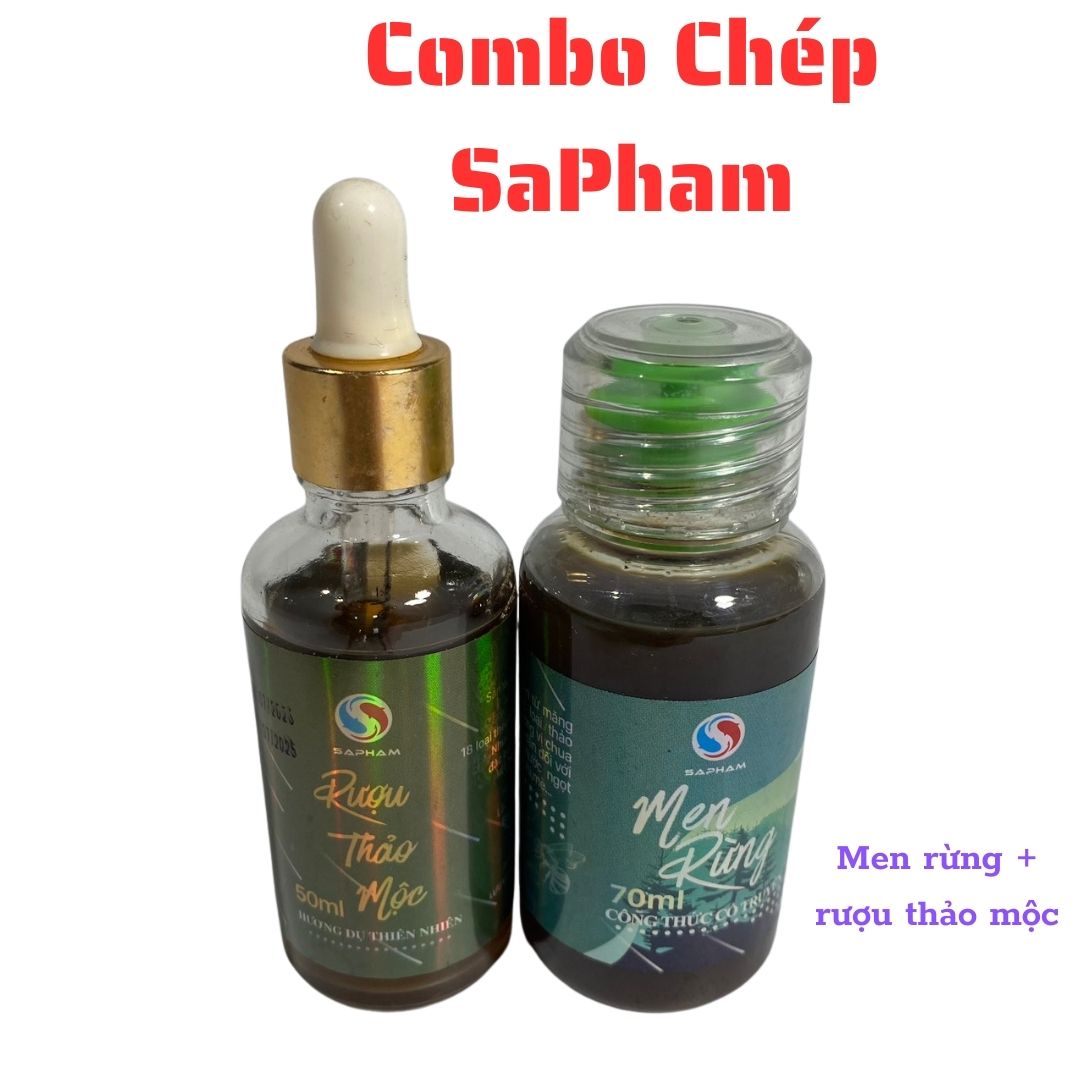 Combo Hương liệu câu chép Cũ SaPham gồm: Rượu Thảo Mộc, Men Rừng