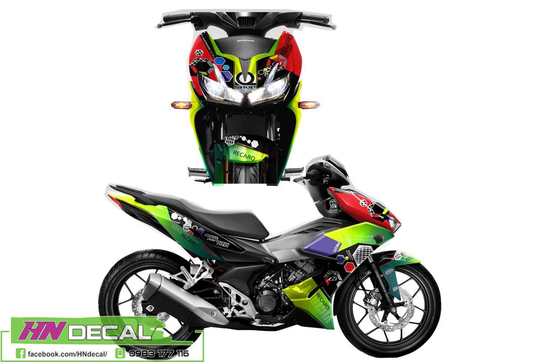Tem Trùm Winner X Xanh Đỏ Recaro