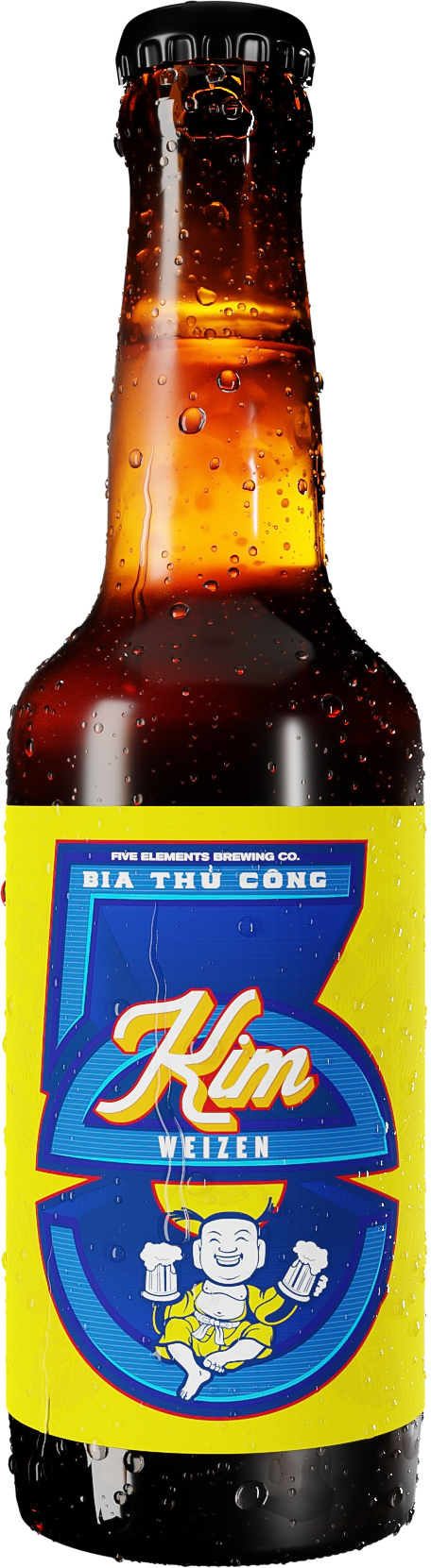 Combo 5 chai Bia Kim/Bia thủ công/Bia Ngũ Hành/Bia chai 330ml, độ cồn 4.6%/Craft beer