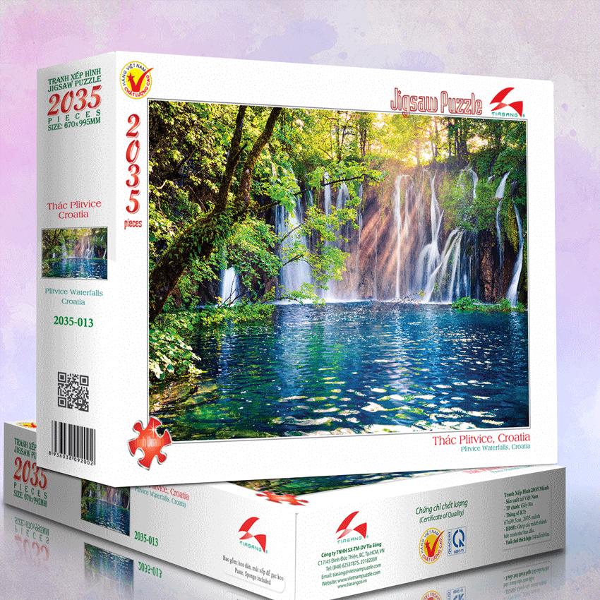 Tranh xếp hình 2035-013 thác plitvice, croatia