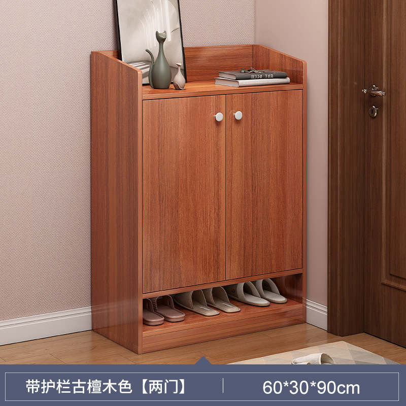 LZD  Tủ Giày Màu Gỗ Đặc Cho Gia Đình, Cửa Ra Vào, Hành Lang, Cửa Ra Vào, Căn Hộ Nhỏ Tiết Kiệm 2024 Giá Để Giày Kiểu Hot Mới