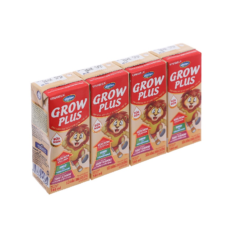 Sữa pha sẵn Vinamilk Growplus đỏ 180ml thùng 48 hộp
