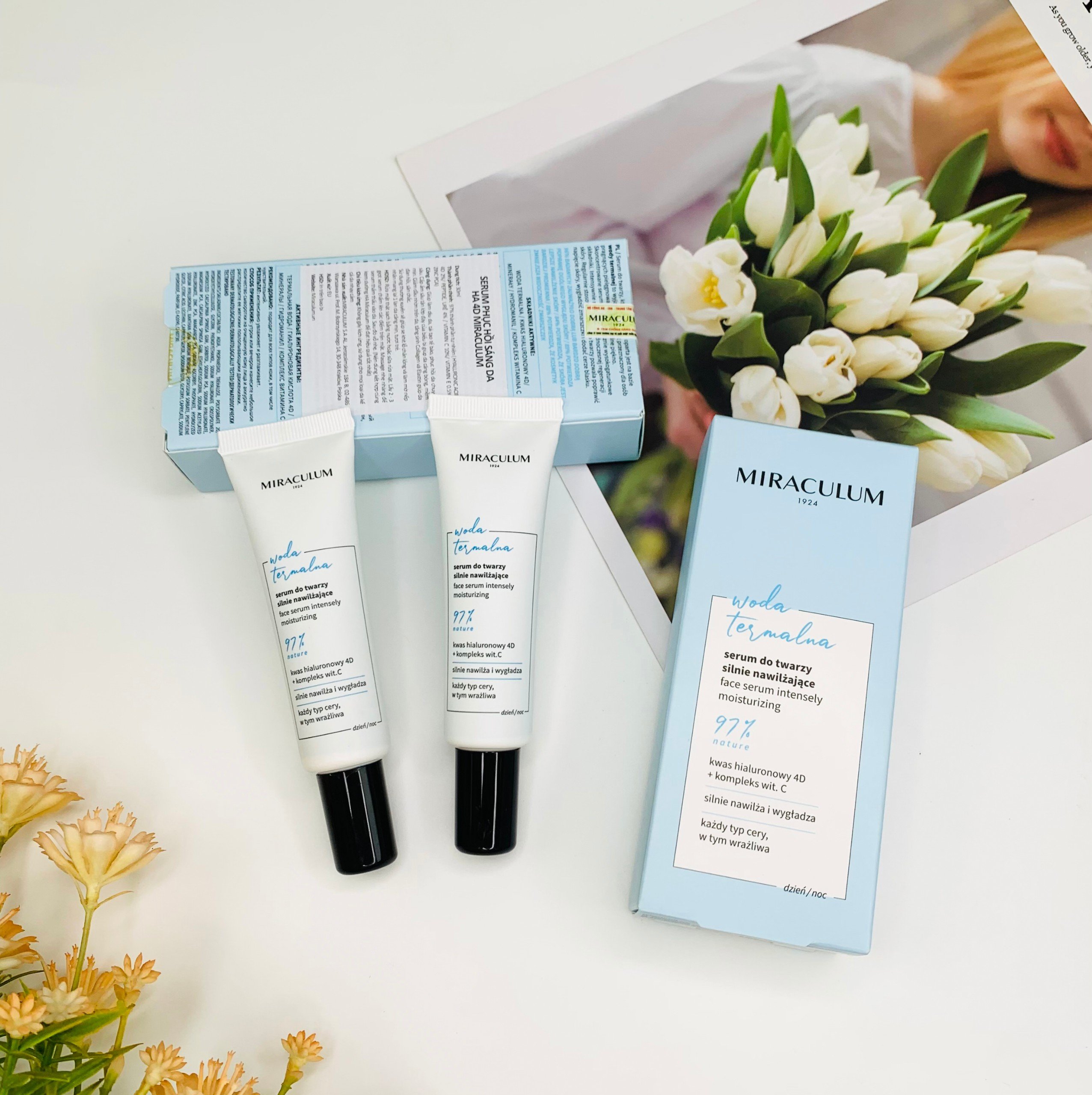 Serum 97% phục hồi, căng bóng da ha miraculum woda termalna 30ml.