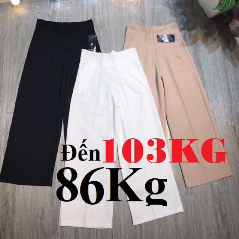 QUẦN TÂY ỐNG RỘNG KHÓA SƯỜN GIỌT LỆ KINA, Quần Ống Rộng Nữ Lưng Cao, Vải tuyết Mưa Đẹp, có Bigsize 86KG