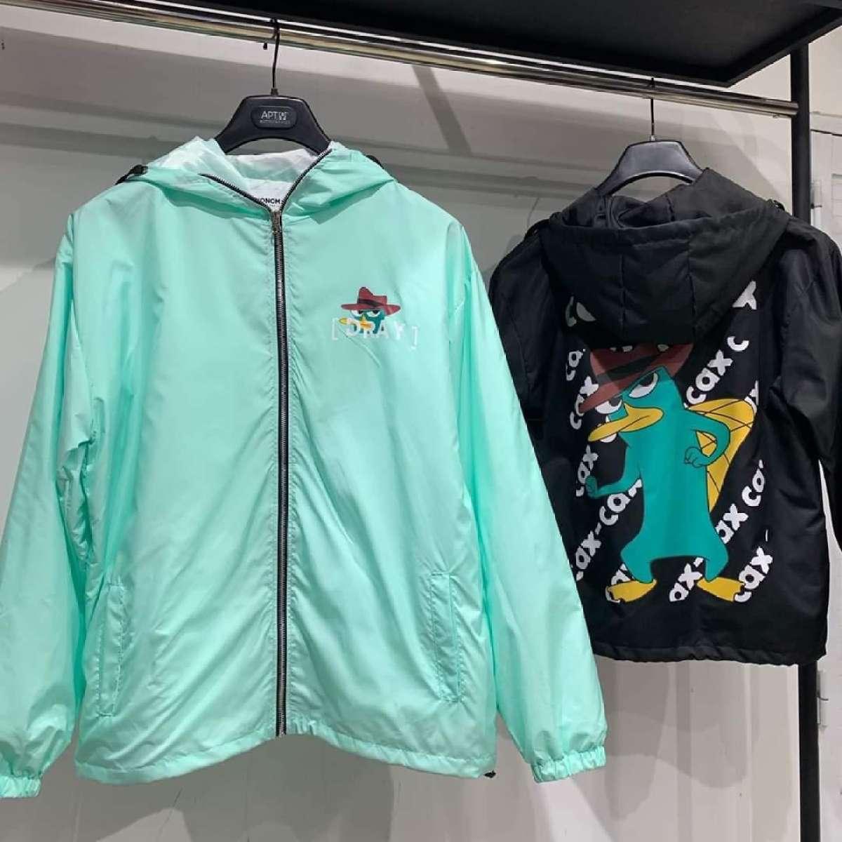 Áo khoác dù nam nữ họa tiết chú thú mỏ vịt Perry cực hot hit của kmg