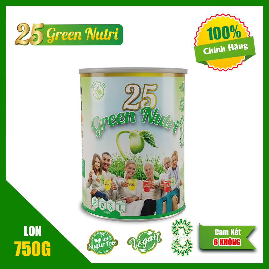 Sữa 25 green nutri lon 750g -sữa hạt ngũ cốc