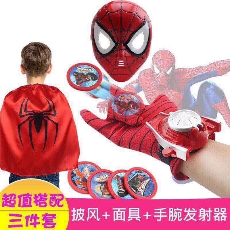 Bộ áo choàng siêu nhân nhện kèm mặt nạ