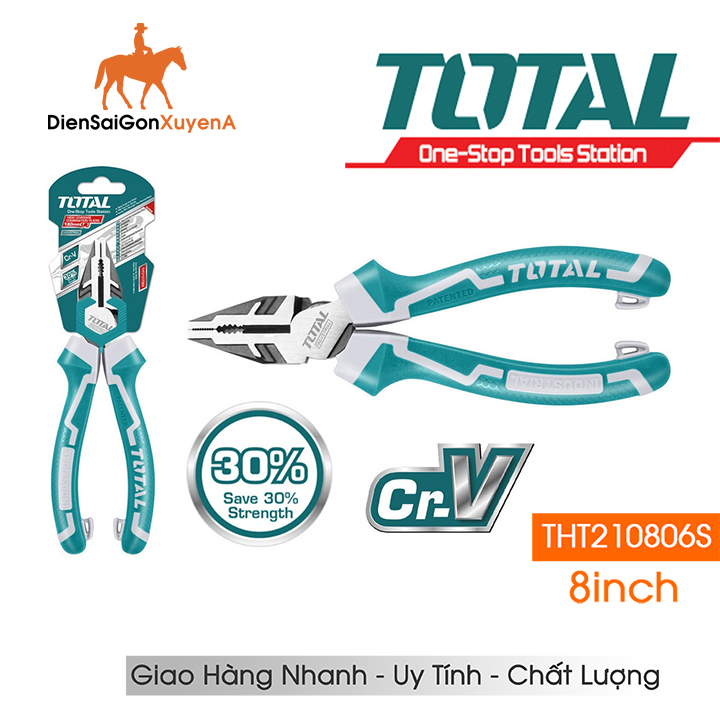 Kìm điện - kềm răng cao cấp thép crv 8 inch 200mm ingco hhcp28200 - điện sài gòn xuyên á