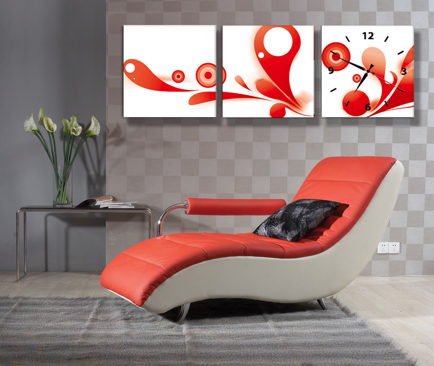 Tranh đồng hồ trang trí phòng khách CX0074-DH