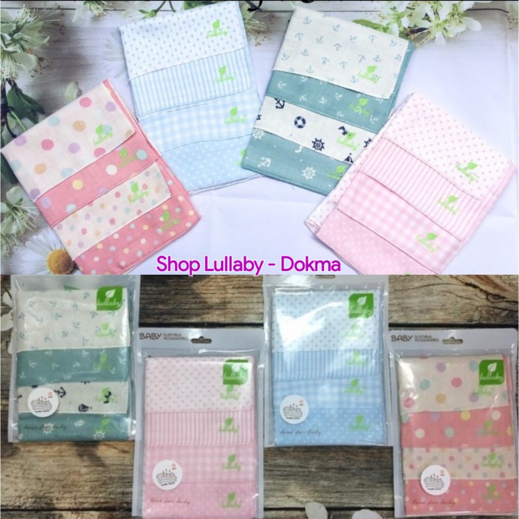 Set 4 khăn xô cao cấp cho bé Lullaby