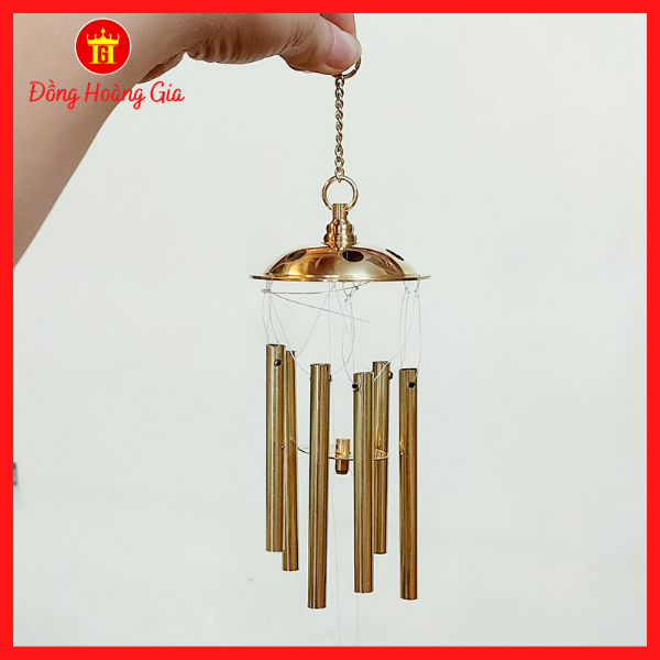 Chuông gió đồng, chuông treo phong thủy 6 ống 1 tầng