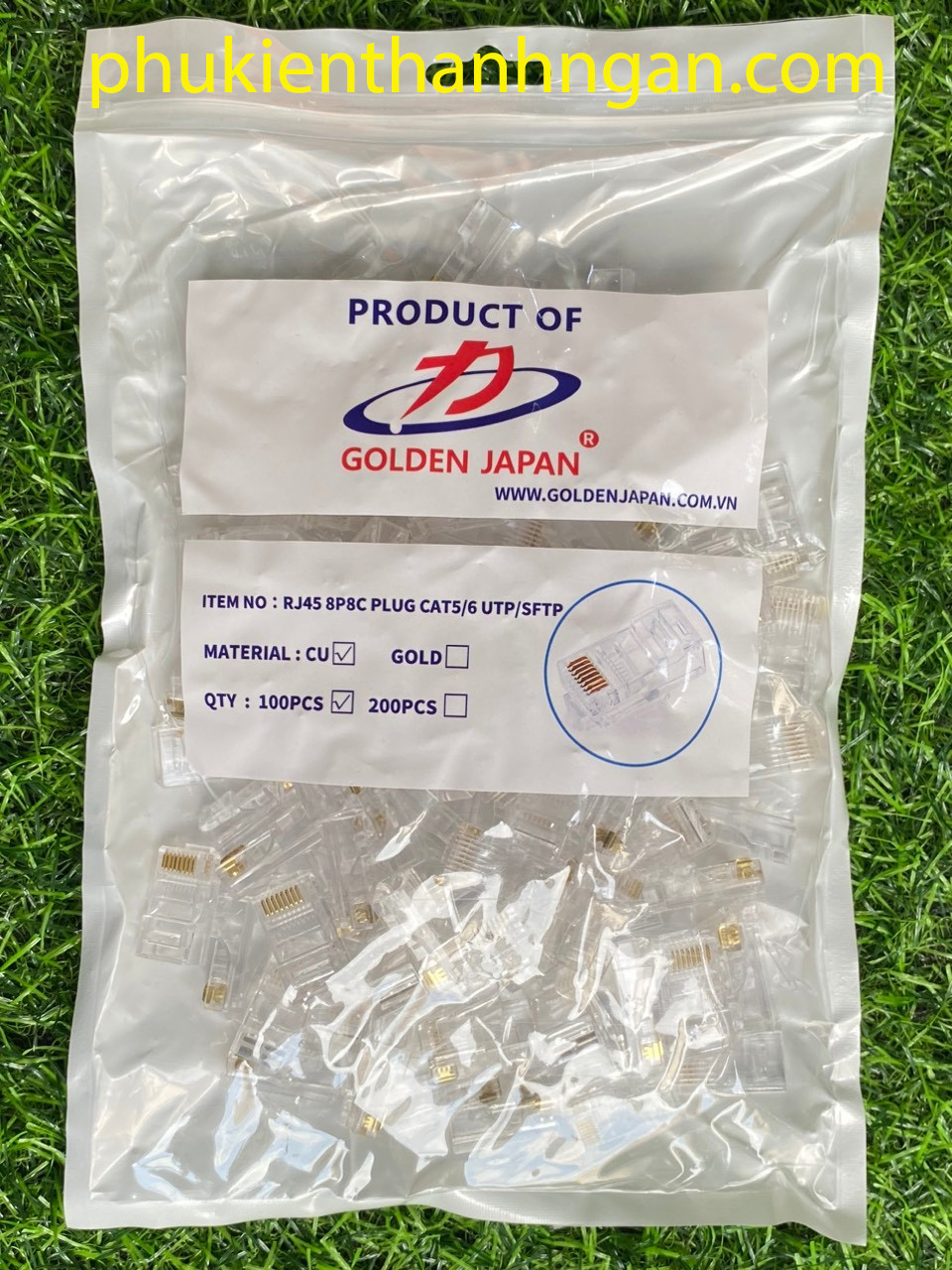 Hạt mạng đầu bấm mạng cat5 rj45 golden japan