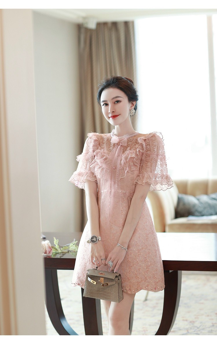 Đầm lady ren phối gấm cao cấp và sang chảnh