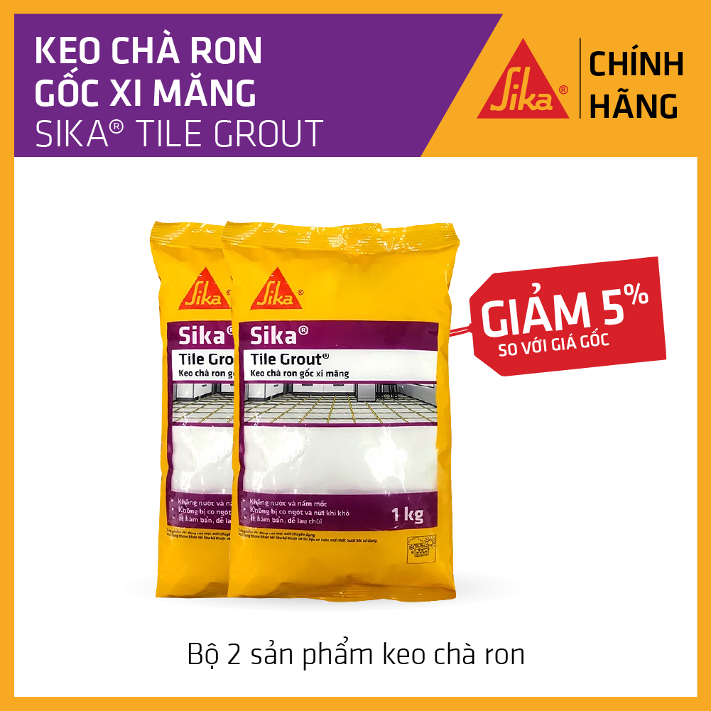 Sika - BỘ 2 sản phẩm keo chà ron chống thấm Sika ® Tile Grout