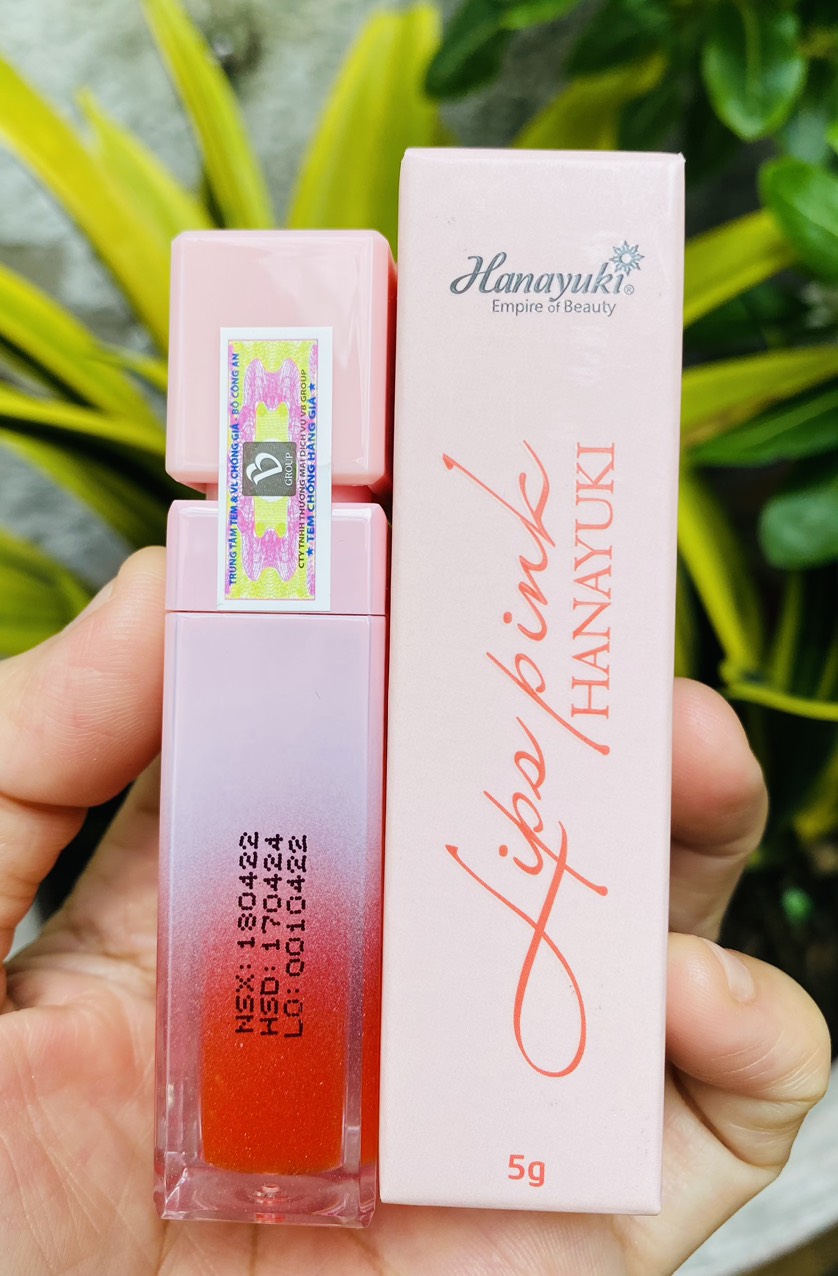 Chính hãng date 2024, son dưỡng hồng môi lips pink hanayuki