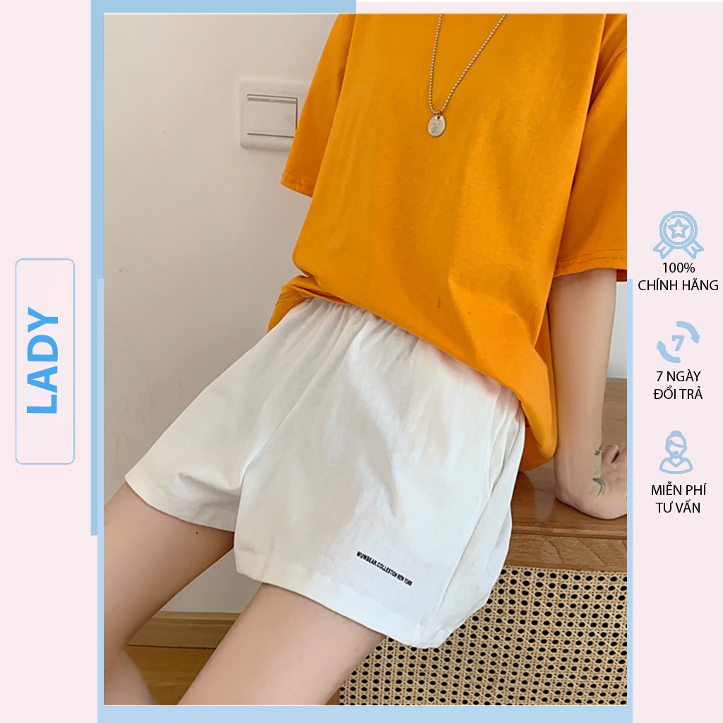 Quần short nữ mặc nhà chất đũi thoải mái có thêu chữ TADA QĐ01