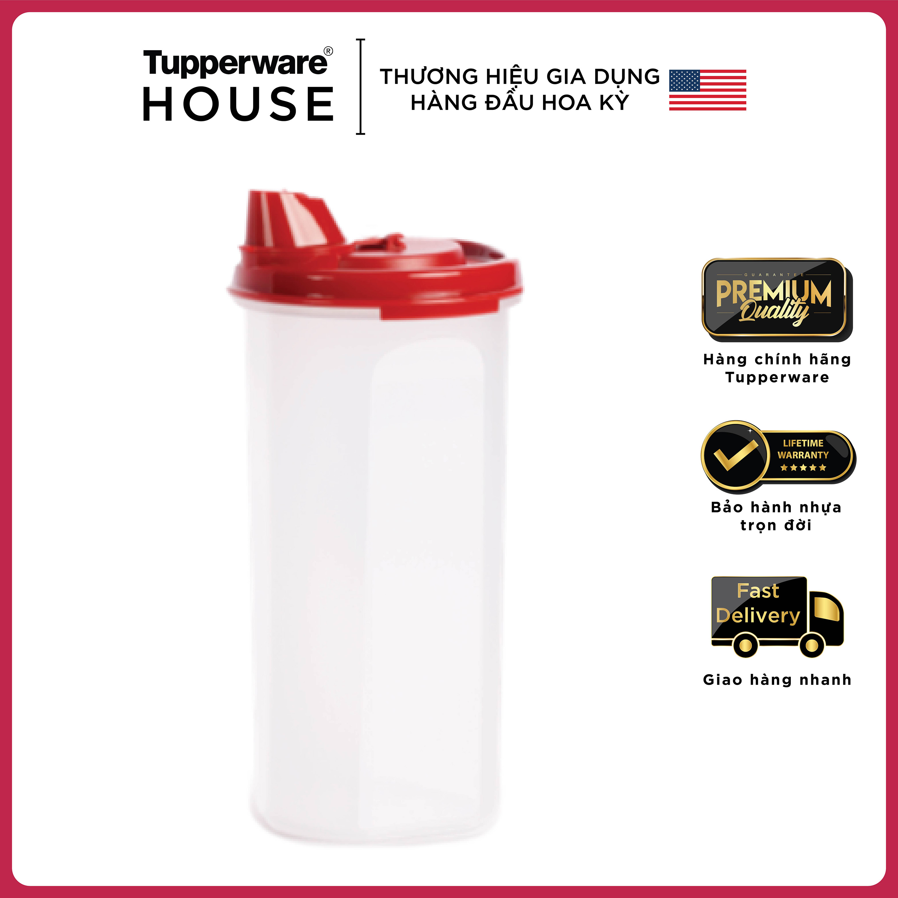 Bộ bình rót Tupperware Stor N Pour 650ml (Set 2) - Có hộp
