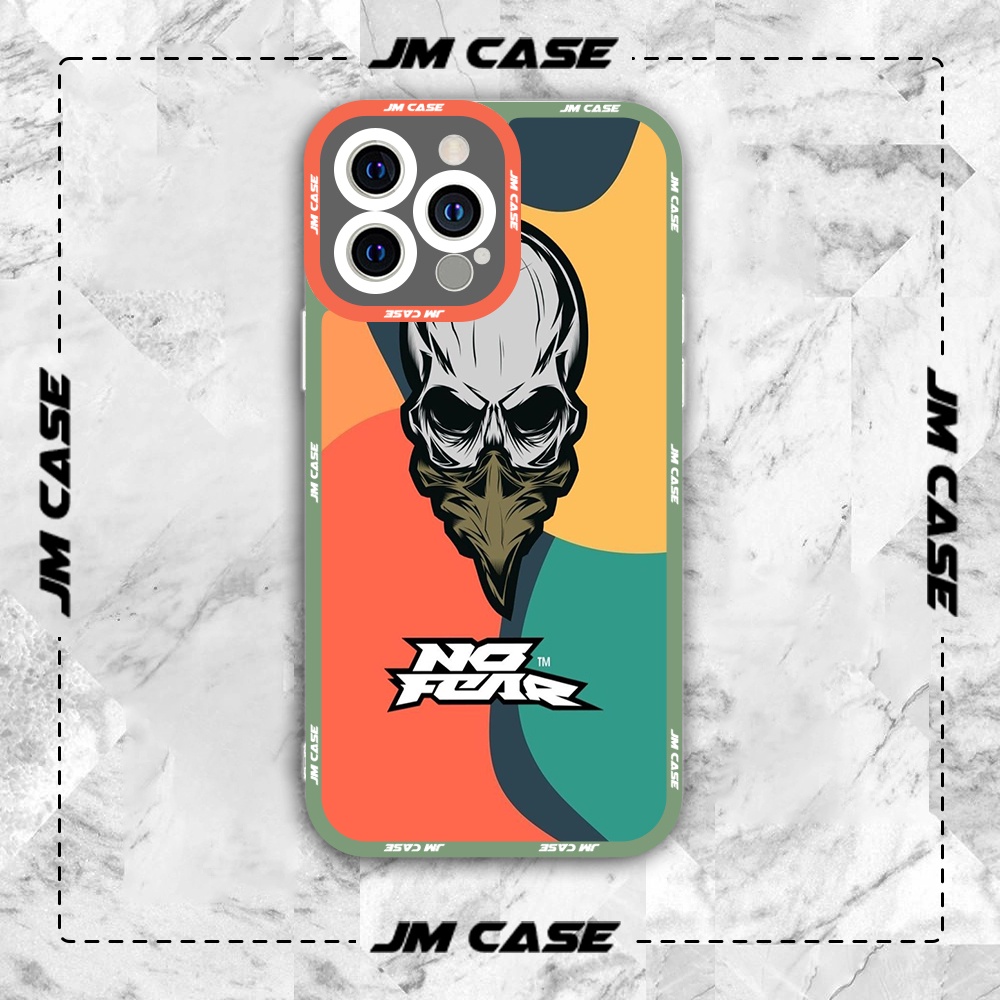 Ốp lưng iphone cạnh vuông JMCase Skull Bộ Xương No Fear /8plus/x/xs/11/12/pro/max/plus/promax