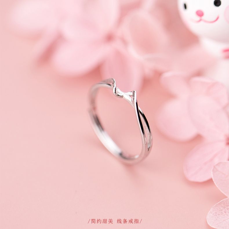 Nhẫn bạc nhẫn nữ bạc s925 phong cách Hàn Quốc cá tính dây đan Cá jewelry NB63