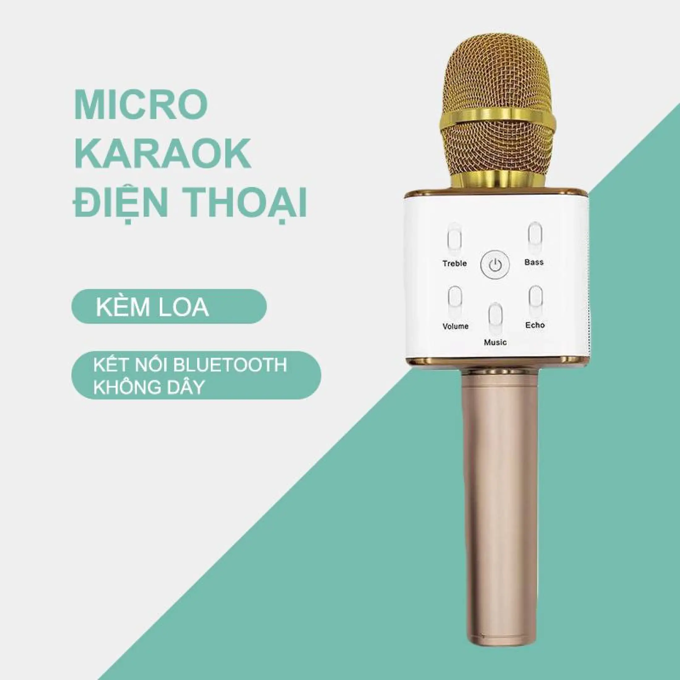 Micro karaoke tích hợp Loa Bluetooth Q7 Micro karaoke bluetooth  tặng 1 spinner