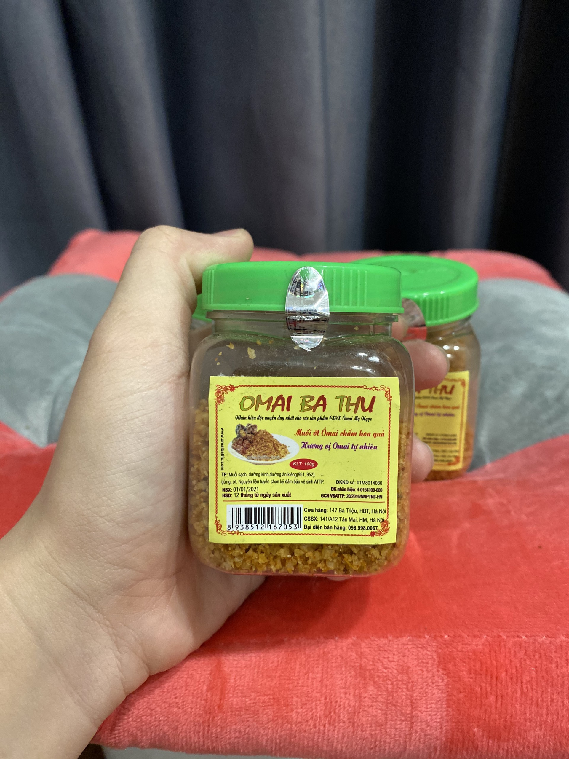 Muối Ô Mai BÀ THU Muối Chấm Hoa Quả Đỉnh Của Đỉnh Chính Hiệu Uy Tín Hộp 100G