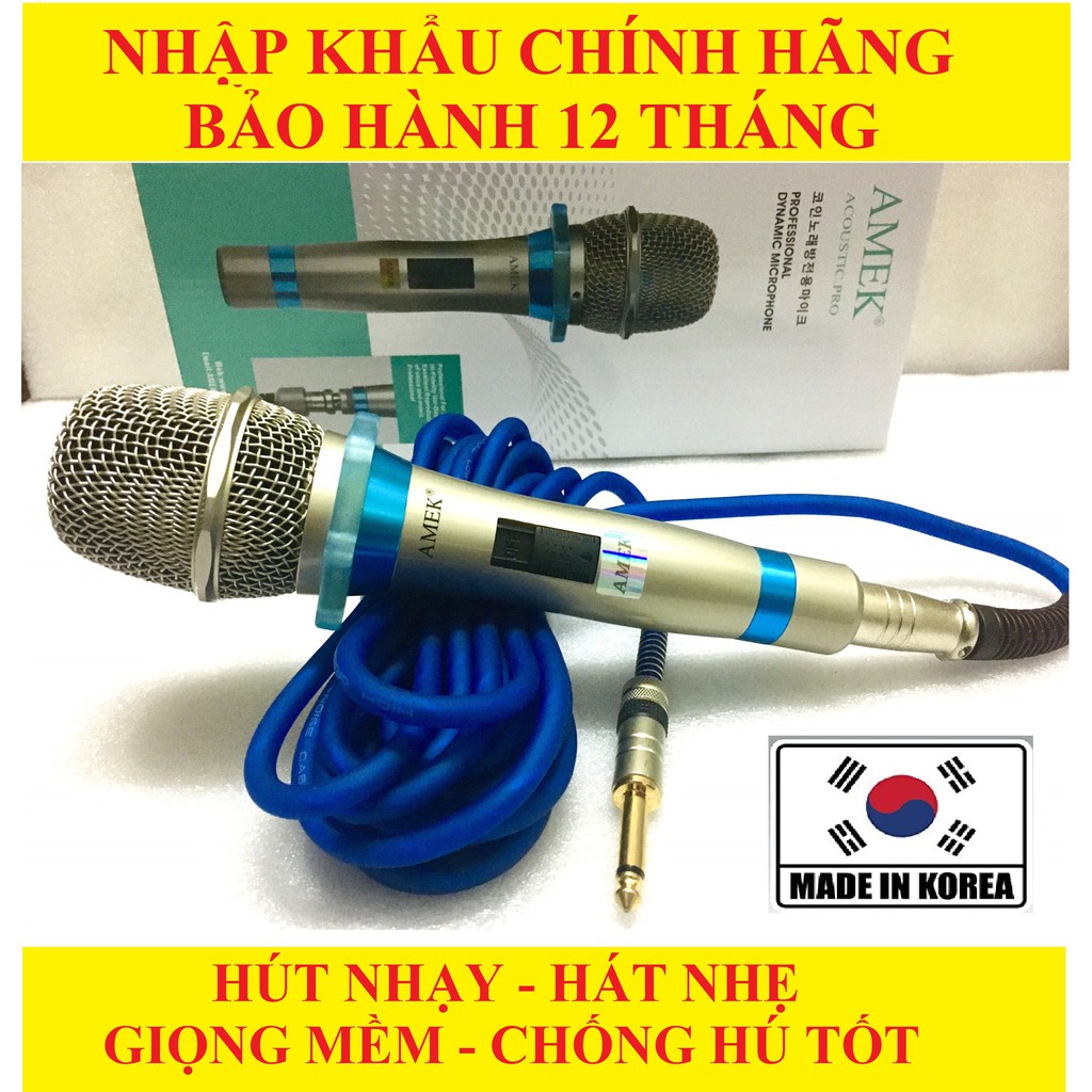 Micro karaoke có dây amec pro f5 dòng karaoke chuyên nghiệp cao cấp,không có đối thủ trong tầm giá,cam kết chính hãng