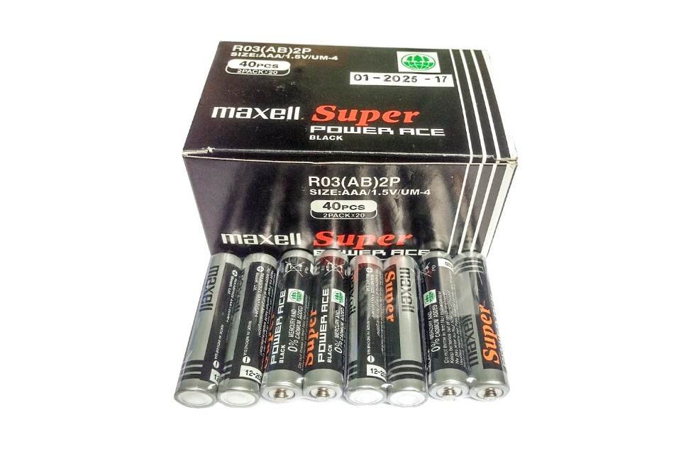 Combo 8 cục pin tiểu Maxell Super Power Ace Black size AAA