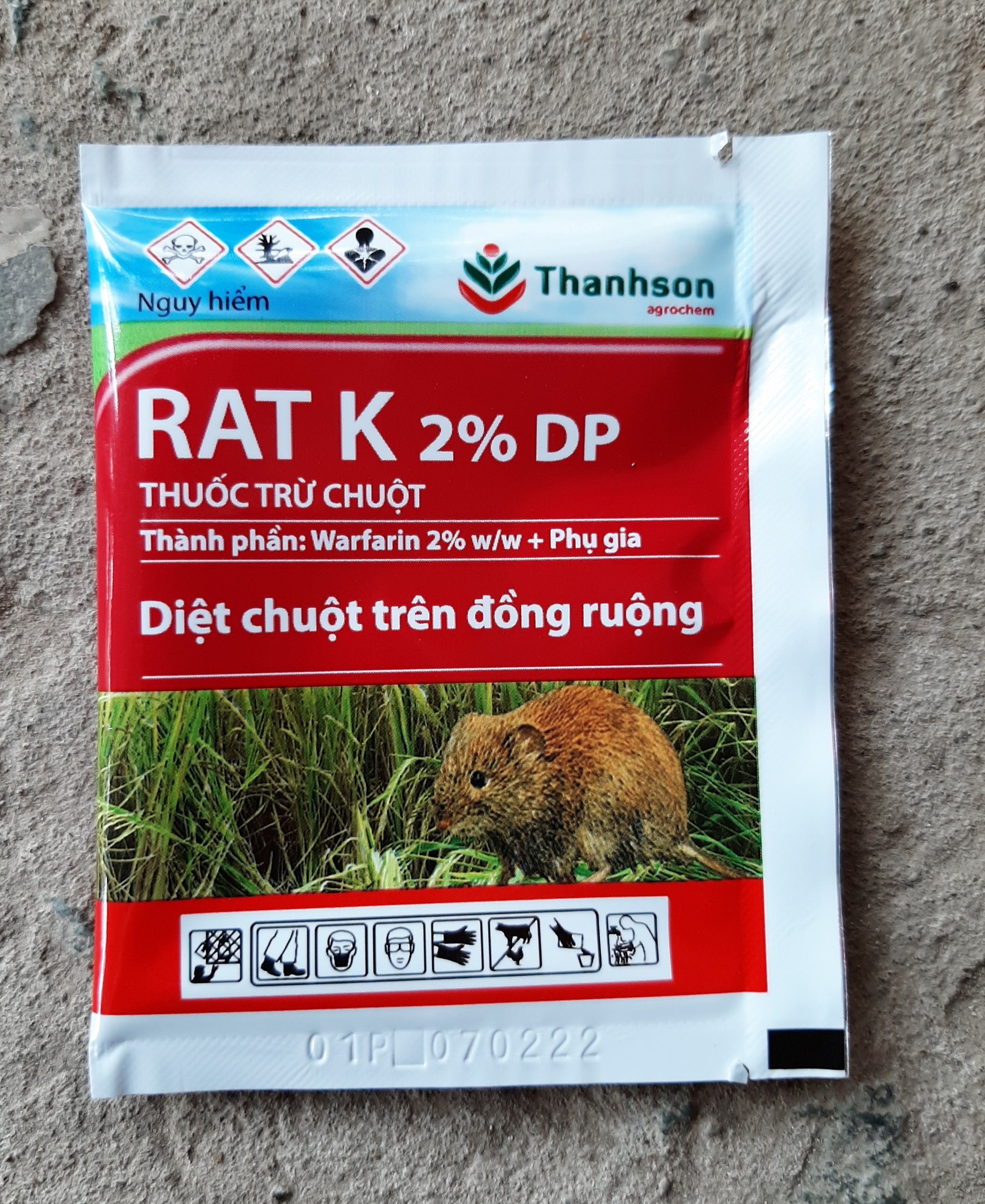 Thuốc trừ chuột rat k 2% dp gói 10gram - hiệu quả cao_vtnn trung thien thinh