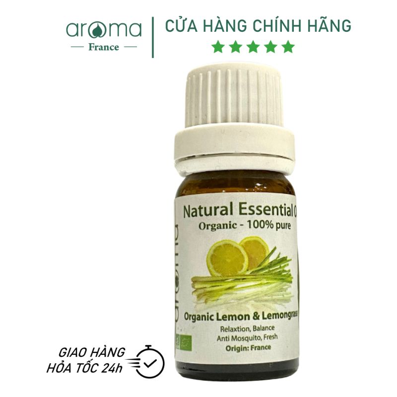 Tinh Dầu Xông Nhà Chanh & Sả Chanh Aroma Nguyên Chất Nguồn Gốc Thiên Nhiên, tinh dầu thơm phòng, tinh dầu chanh & sả chanh , tinh dầu Aroma- Lemon & Lemongrass Essential Oil - 10ml/15ml/30ml/50ml