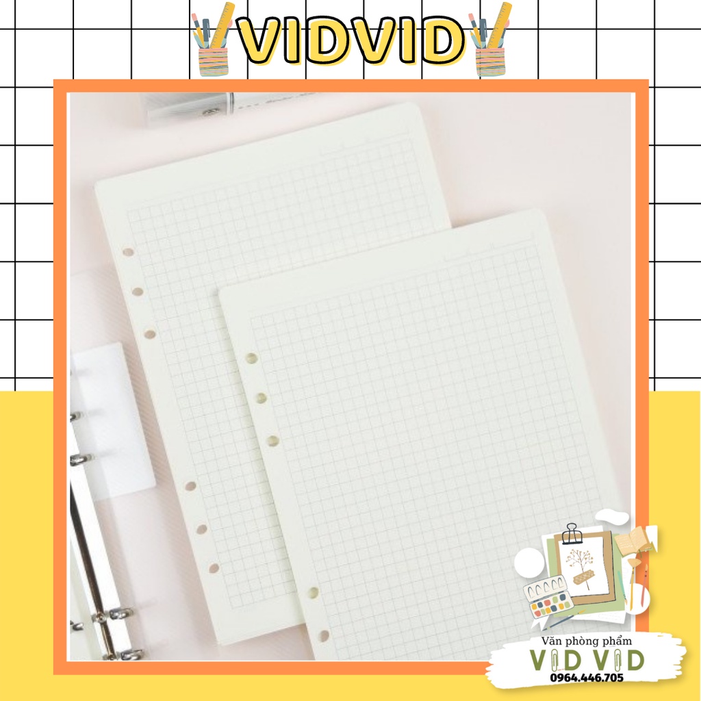 Ruột sổ còng Caro A5 - 100 tờ; Giấy refill size A5 100 tờ Klong MS: 996
