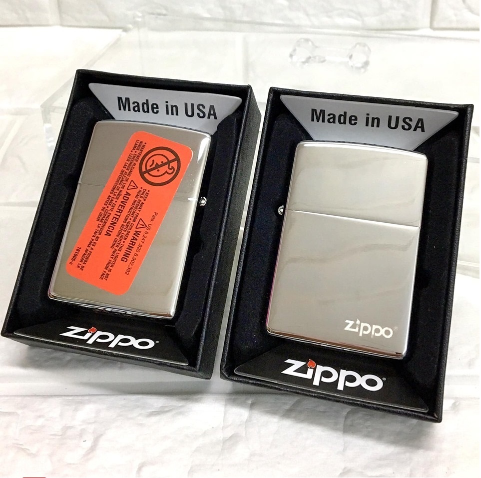 [HCM][Loại Xịn] Bật Lửa ZIPPO Mỹ (USA) Fullbox  - Trơn Bóng #Màu Bạc(Có Tem Đỏ). [KHÔNG XĂNG]